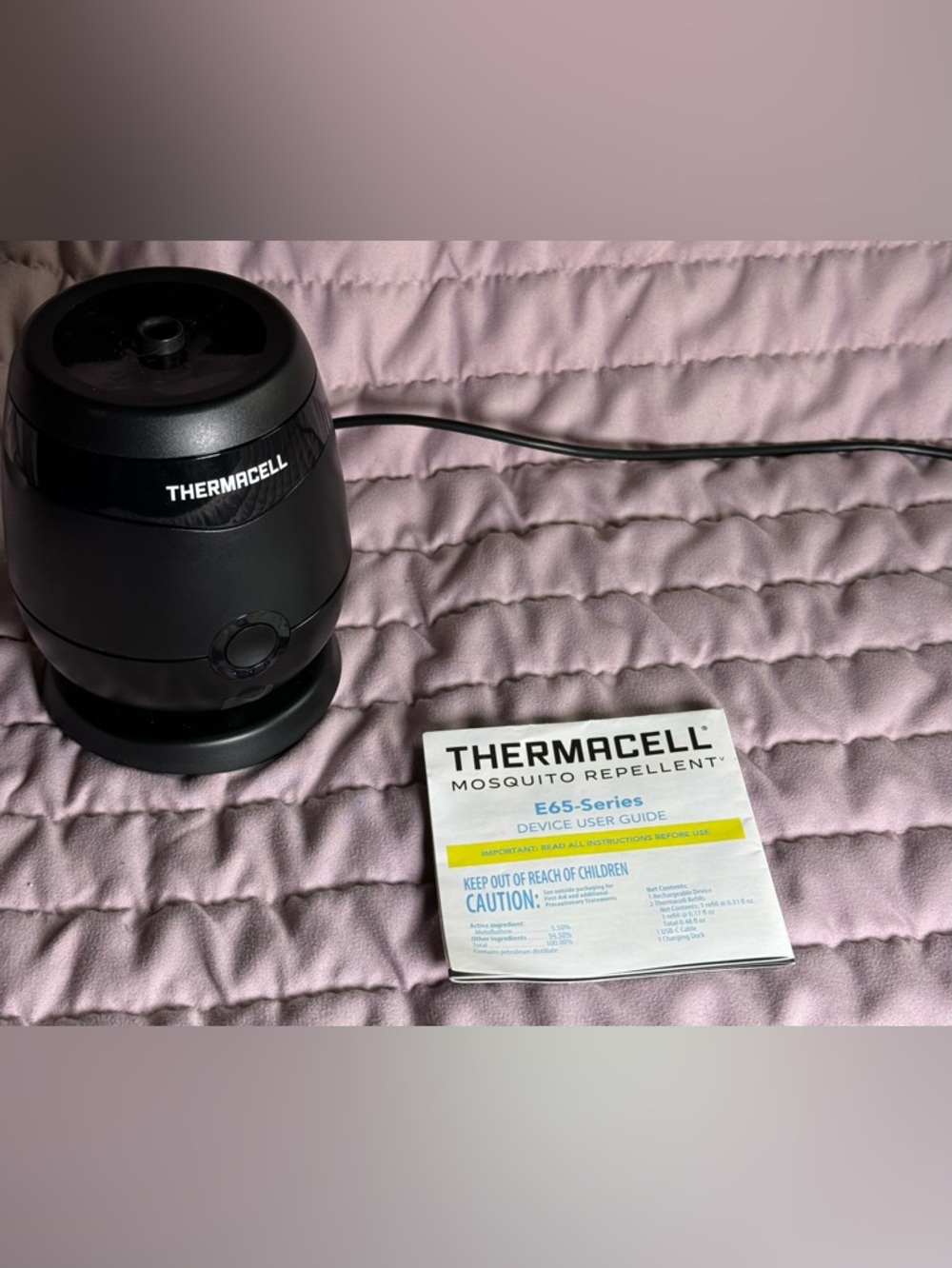 Thermacell E65-Series Mosquito Repellent Device - Black